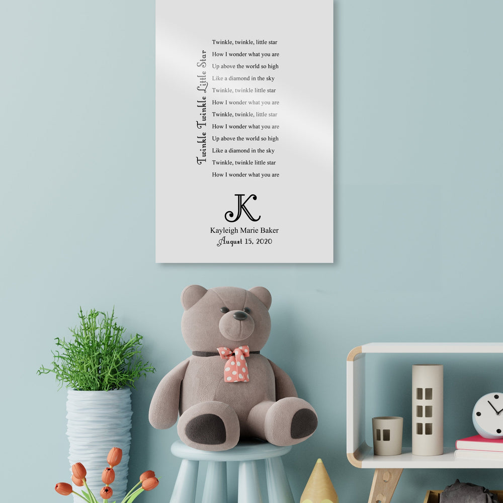 
                  
                    Personalized Baby Name Sign, Personalized Lullaby, Baby Room Sign, Personalized baby gift, Nursery Decor, Baby Gift, Gift for New Parents
                  
                