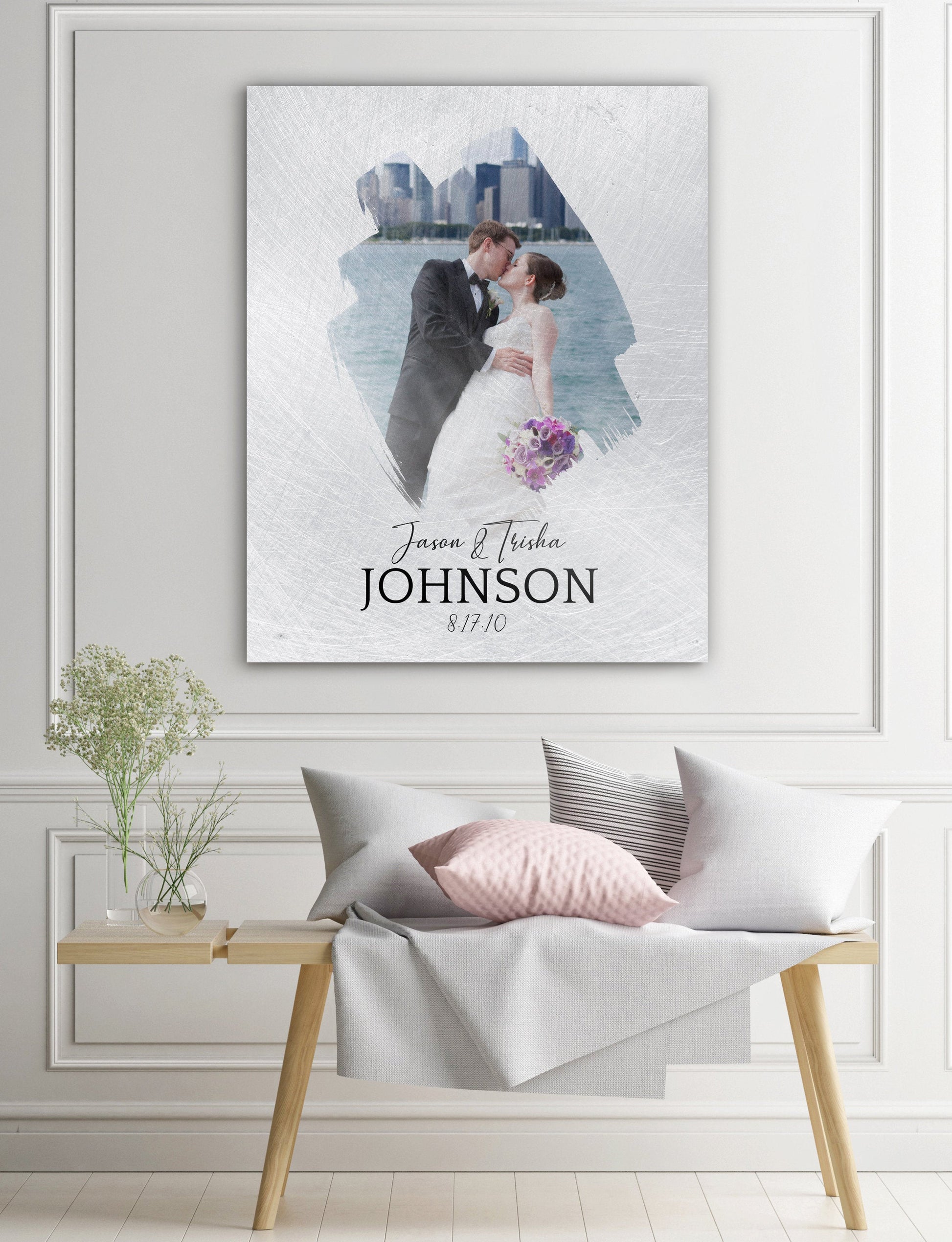 Tin Photo Gift, Tin Anniversary Gift, 10th Anniversary Tin Gift, Wedding vows on tin, 10 Year Gift, Tenth Anniversary Tin, Photo on Metal