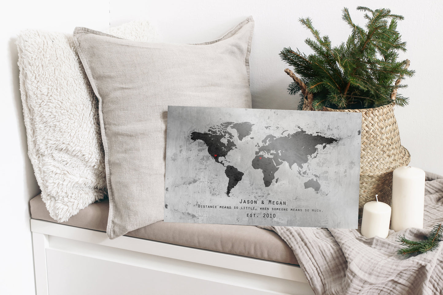 
                  
                    10 Year Anniversary Gift, World Map on tin Sign, Established Sign, Gift for Husband, 10 Year Wedding Anniversary, Military Spouse Gift, 10th
                  
                