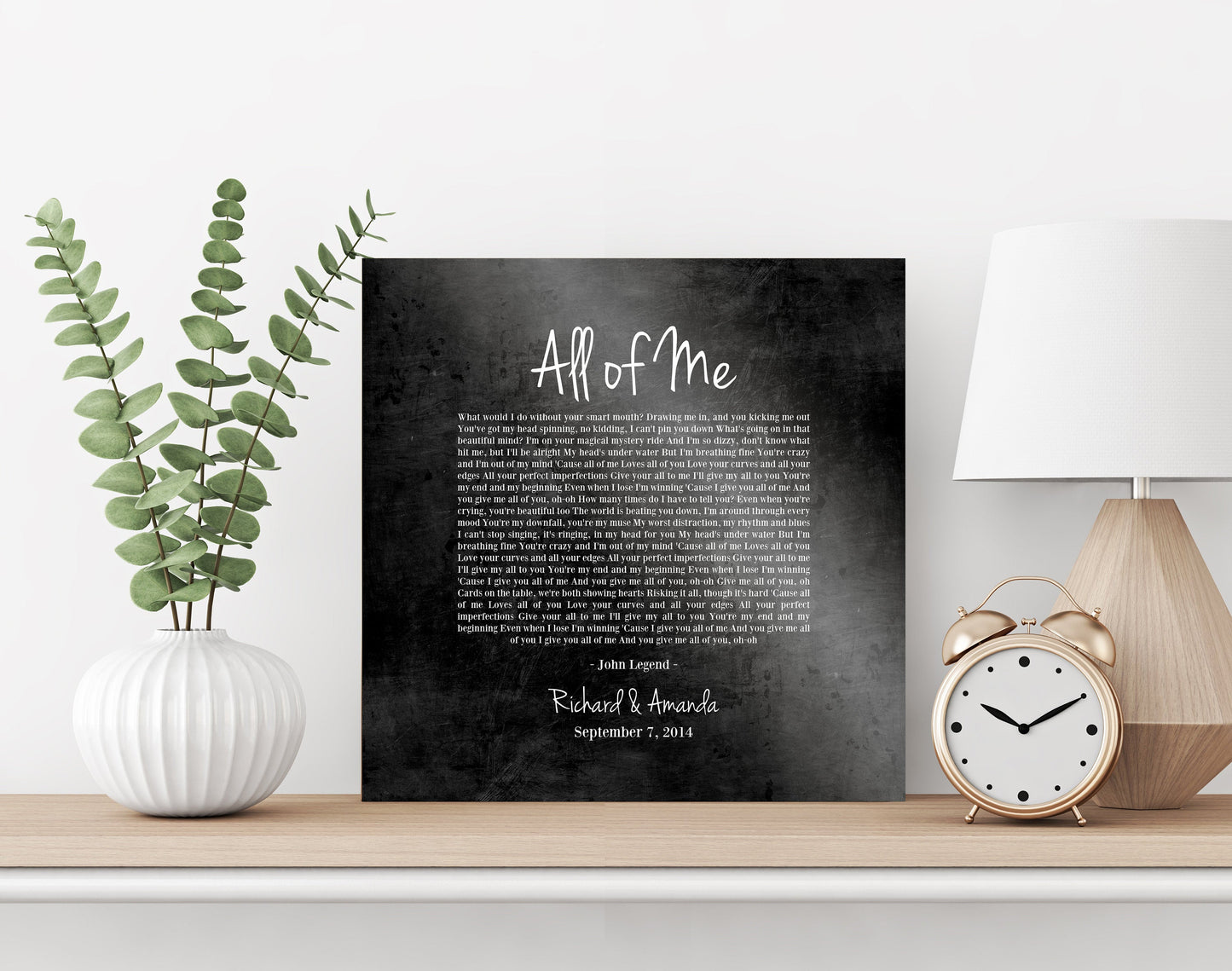 
                  
                    Personalized Anniversary Gift, First Dance Lyrics on Iron
                  
                