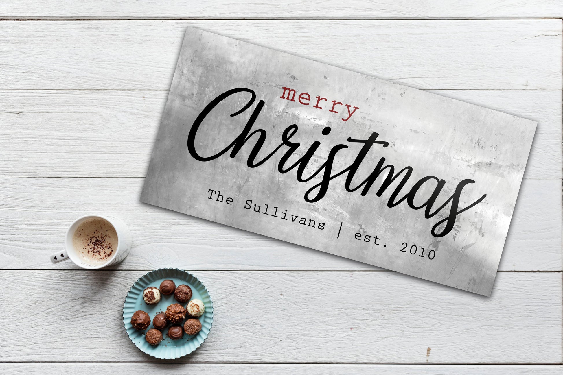 Rustic Holiday Sign, Christmas Sign, Christmas wall, Personalized Holiday Sign, Establsihed Sign, Family Sign, Name Sign, Christmas decor