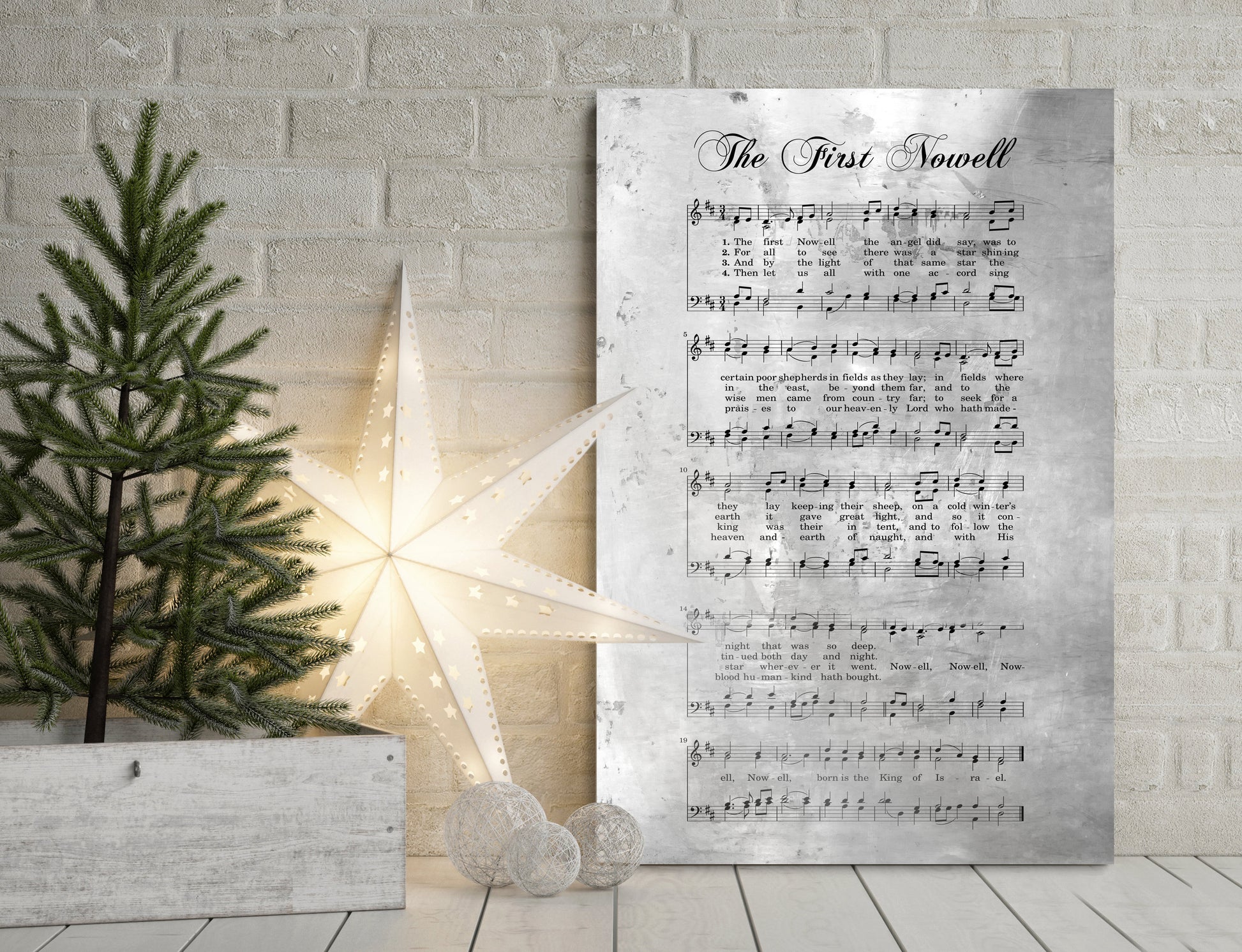 The first Noel, Sheet Music Print, Farmhouse Christmas, Gift for chior, Religious Gift, sign, Metal Christmas Sign, Rustic Christmas Decor