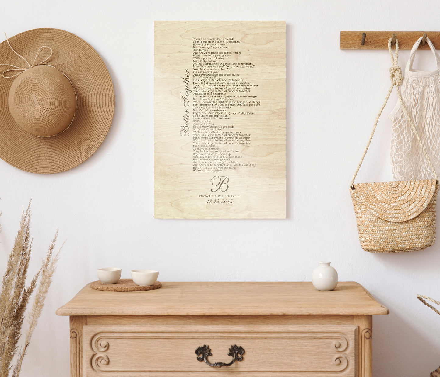 
                  
                    Wood Anniversary Gift, Lyrics on Wood, 5 Year Anniversary Gift, 5th Wedding Anniversary, Gift on Wood, Wedding Anniversary, SongLyrics, Gift
                  
                