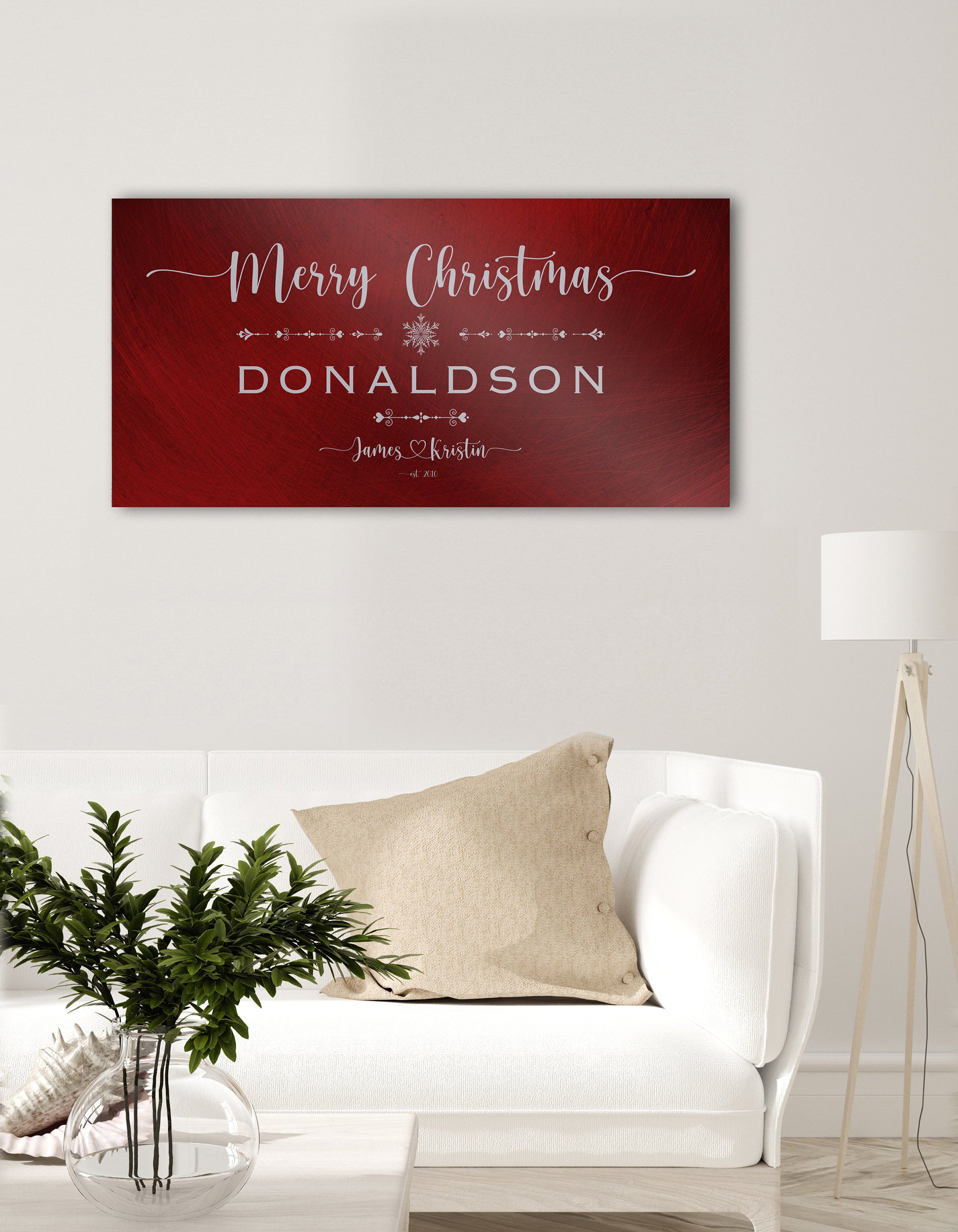 Family Christmas Sign, Christmas, decor, heart name, Personalized Holiday Sign, Establsihed Sign, with Name, Name Sign, Merry Christmas Sign