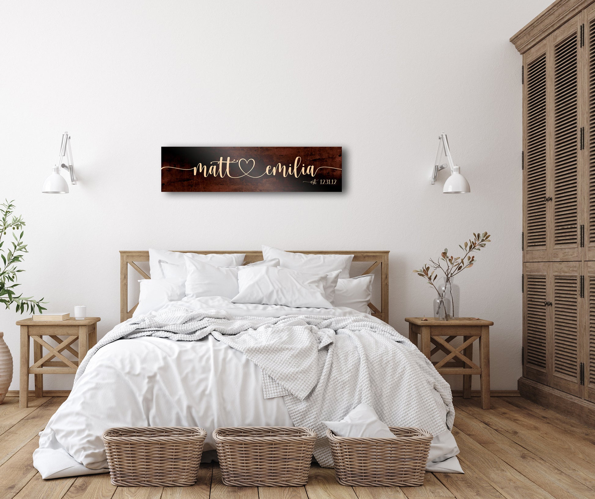 Anniversary Gift, Bronze, 8 Year Anniversary Gift, 8th Anniversary Gift, Name Sign, Metal Sign, Personalized Bronze, Eight Year Anniversary