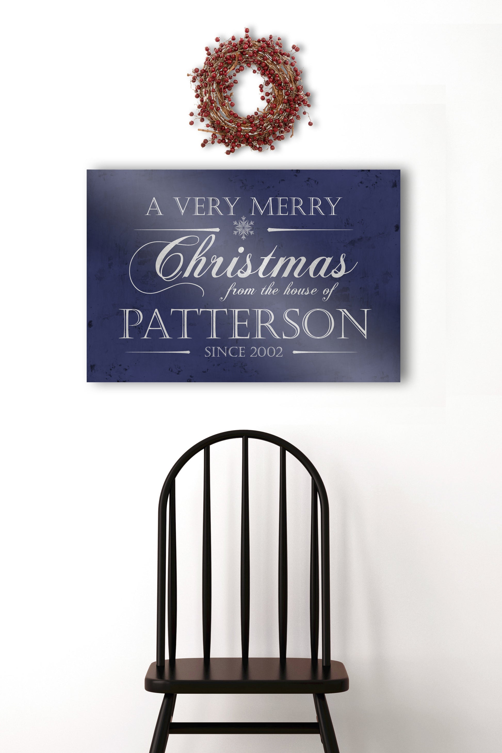 Personalize Holiday Sign, Family Sign, Christmas Sign Farmhouse, Established sign, Metal Christmas Sign, Rustic, Large Christmas Sign,