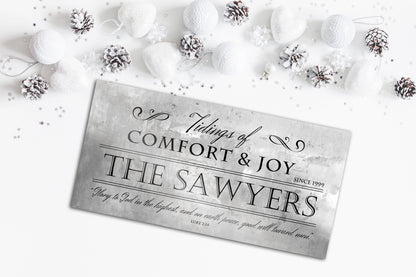 Rustic Holiday Sign, Christmas Sign, Luke 2:14 Sign, Personalized Holiday Sign, Establsihed Sign, Family Sign, Name Sign, Christmas decor