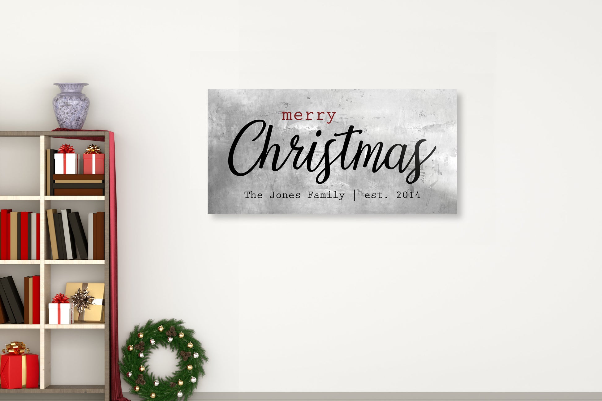 Rustic Holiday Sign, Christmas Sign, Christmas wall, Personalized Holiday Sign, Establsihed Sign, Family Sign, Name Sign, Christmas decor