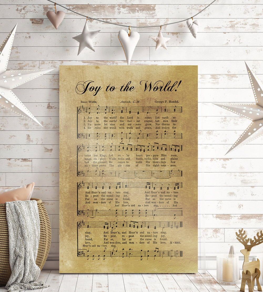 Joy to the World, Rustic Christmas Decor, Sheet music Gift, Farmhouse Christmas, Gift for chior, Religious Gift, sign, Metal Christmas Sign