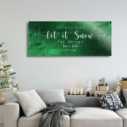 Christmas sign, Let it Snow, Couple Gift, Tin Gift, 10 Year, Personalized, Tin gift, With name, Holiday Sign, Est Sign, Wedding Gift, Winter