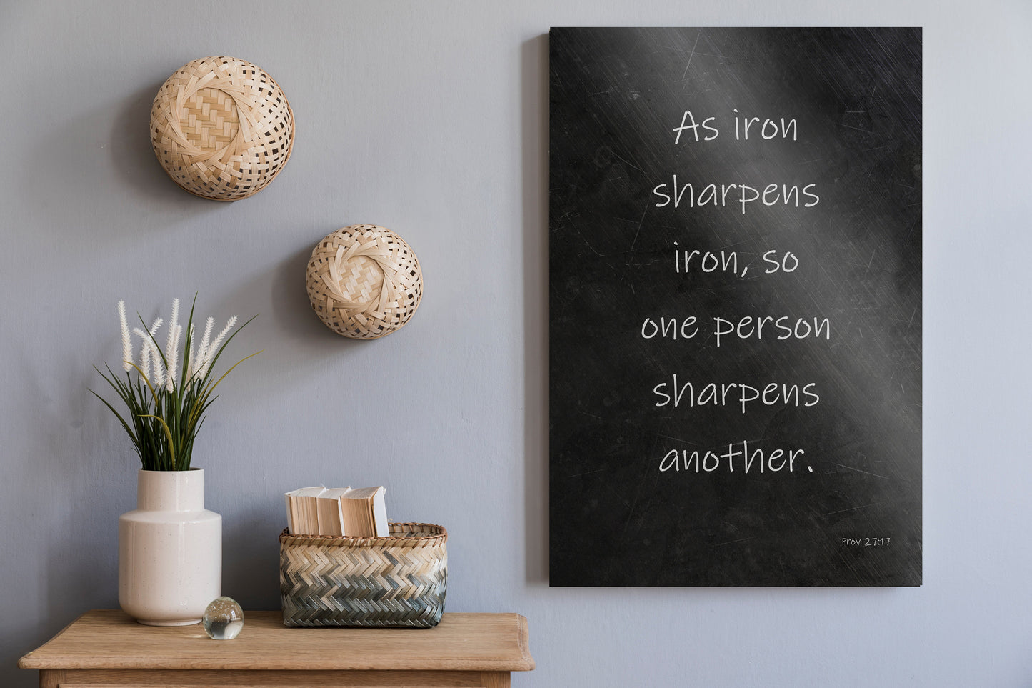 
                  
                    As Iron Sharpens Iron, Christian, Bible Verse, for, Him, Scripture, Sign, Proverbs 27:17, Gift for 6th, 6 Year Wedding, for Couple, Gift
                  
                