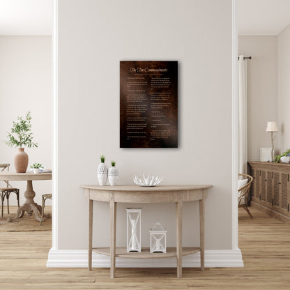 The Ten Commandments, size and option view, 8th anniversary bronze