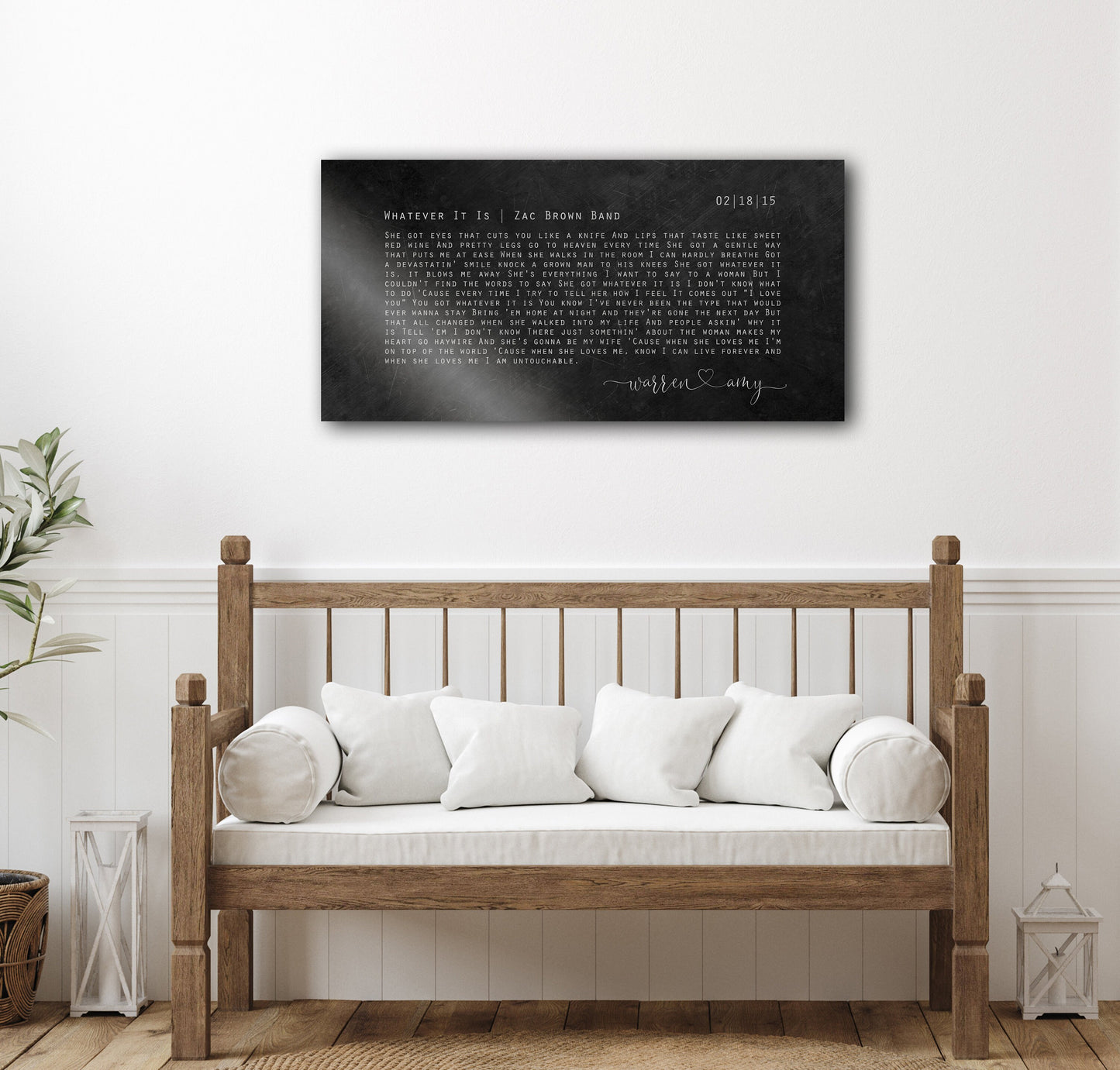 Lyrics Sign, Iron Anniversary Gift