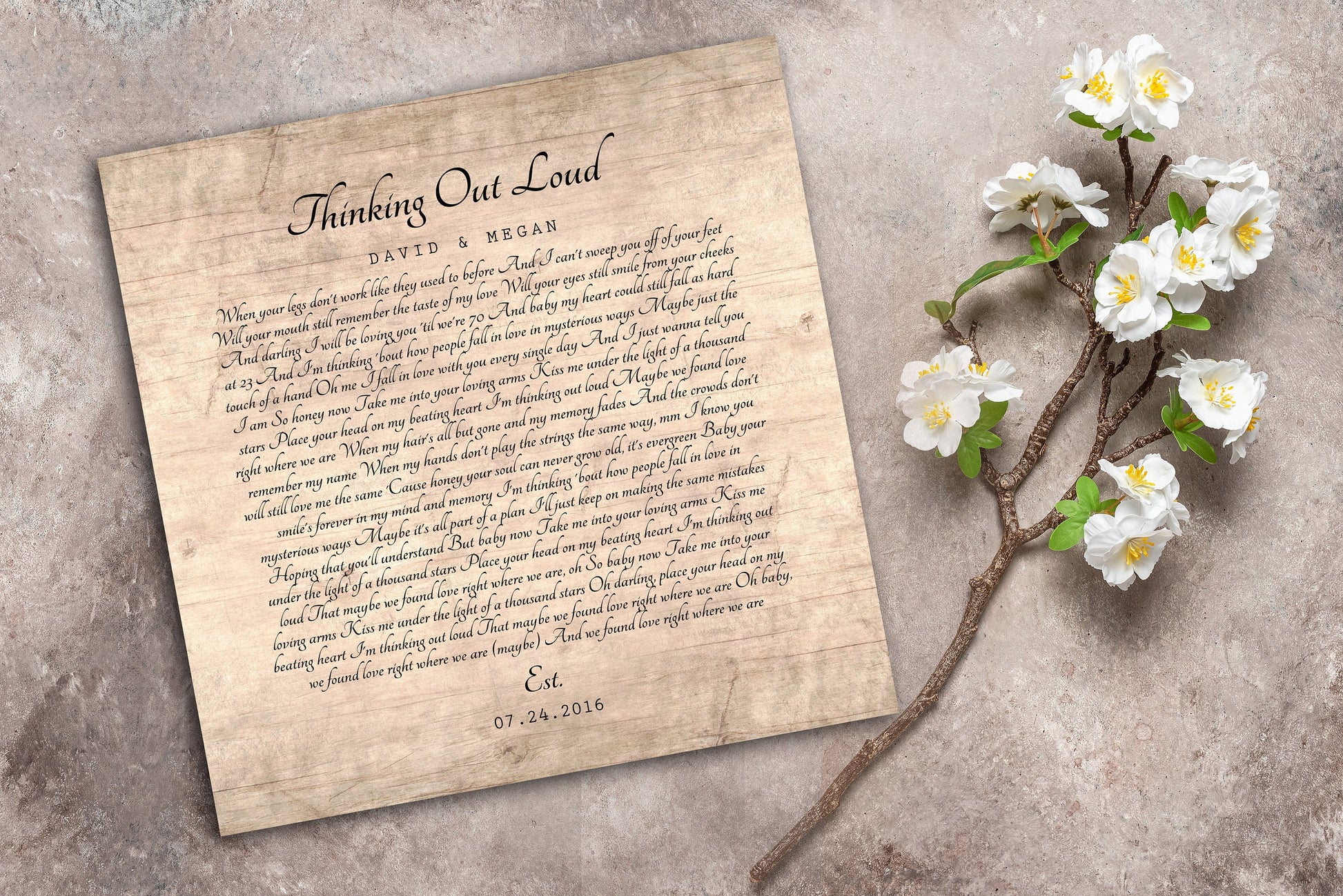 Personalized Wood Gift, For Anniverary