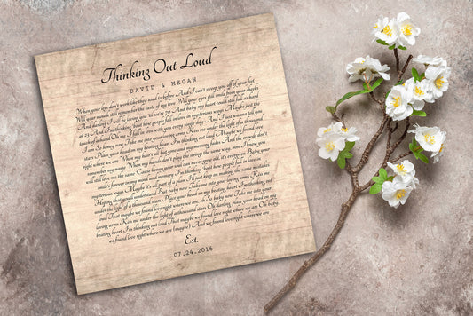 Our Song on Wood, Personalized Wood Gift