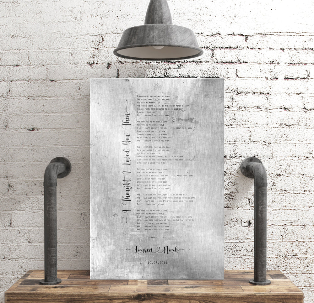 Lyric Sign, 10th Anniversary Gift