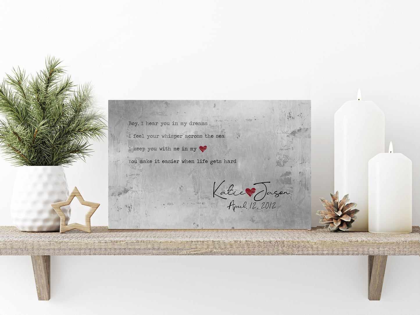 Lucky, Personalized Song Lyric Wall Decor