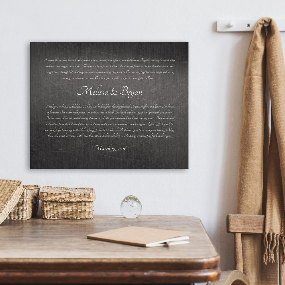 6th Anniversary Gift for Him, Wedding Vow sign