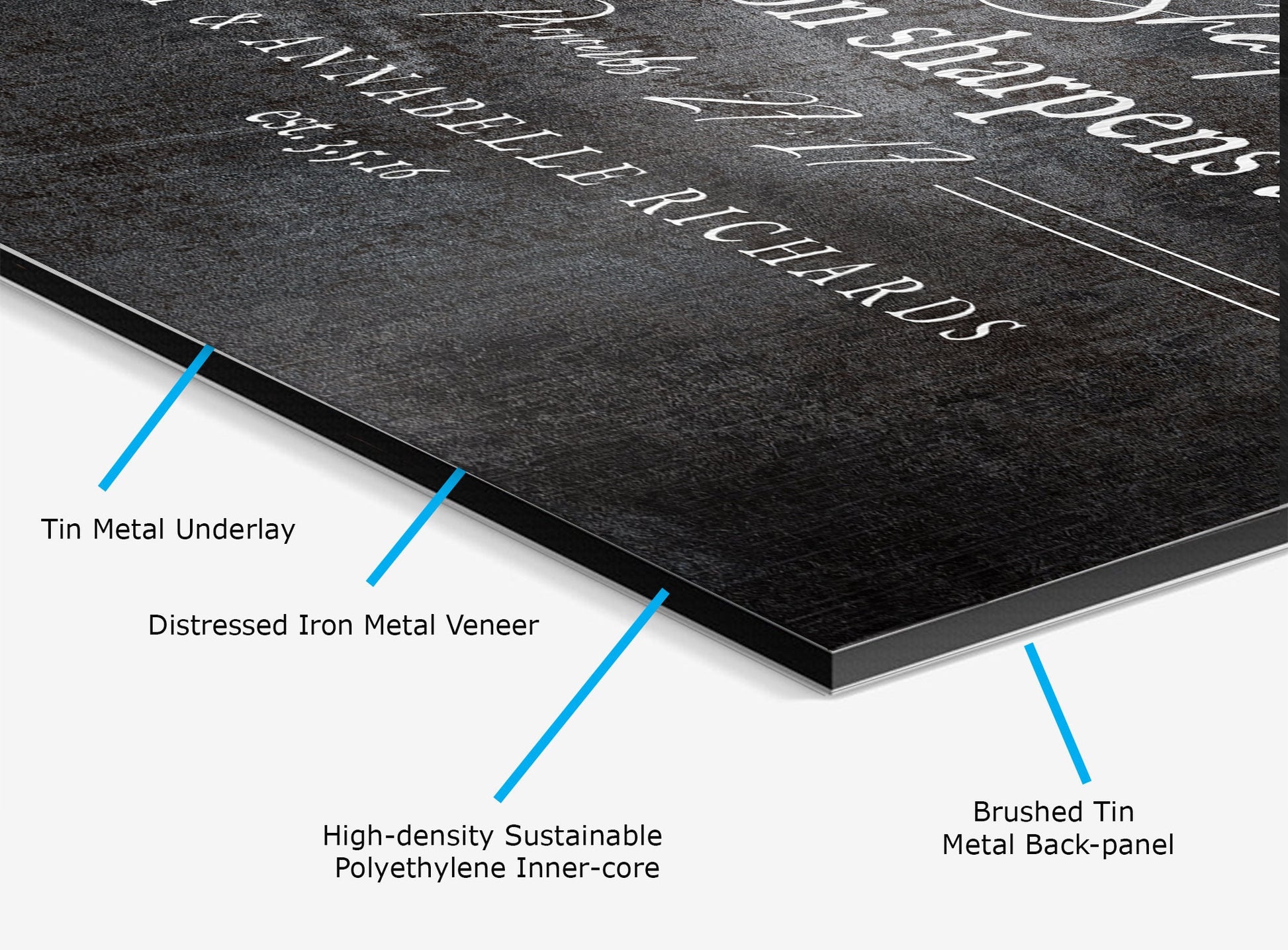 Our Vows, Custom Wedding Vow Print, Romantic Annivesray Gift, Vows on iron or tin, 6 year gift for Him, 6th anniversary gift for Wife