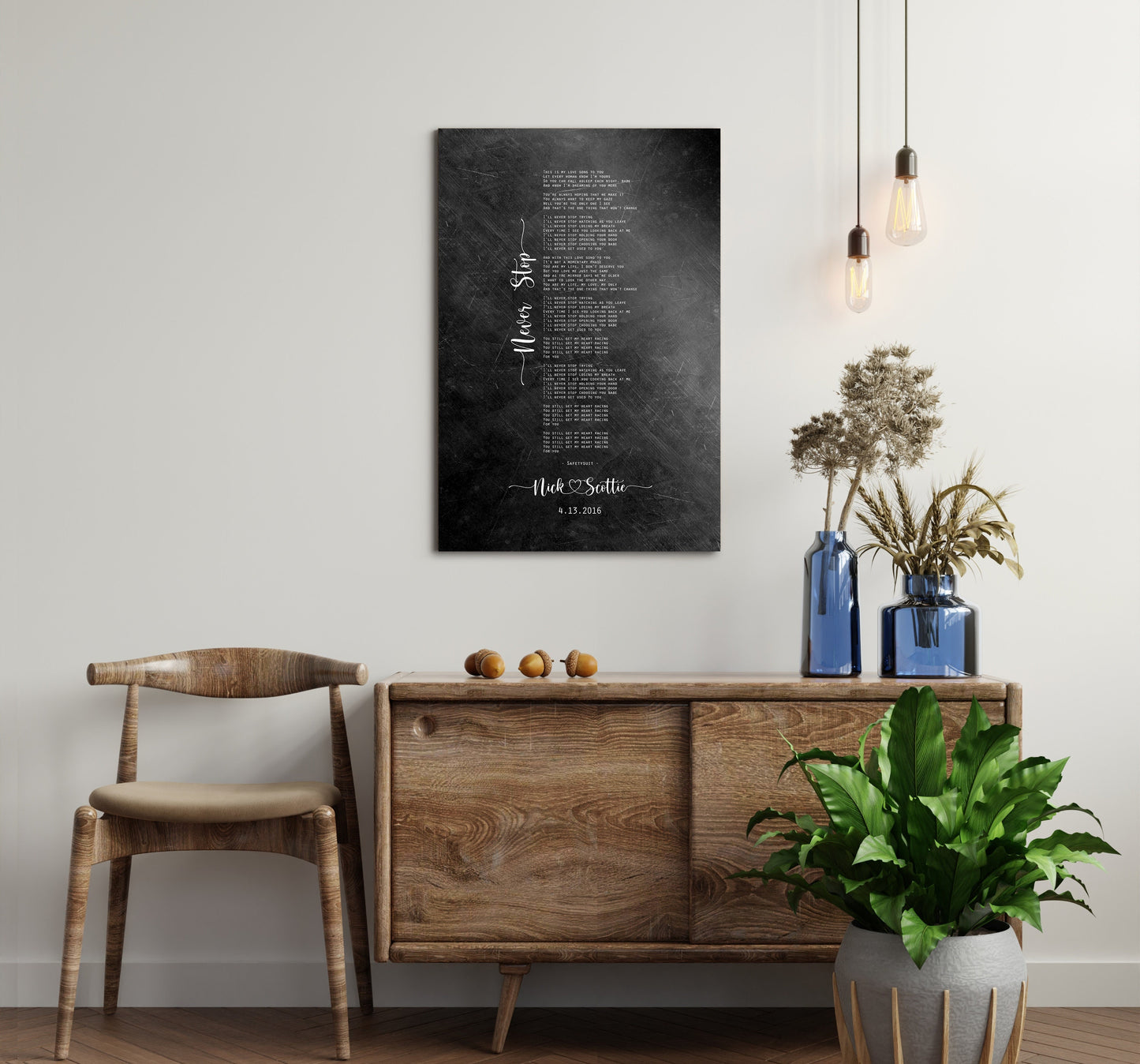 Song Anniversary Gift, Wedding Song on Iron