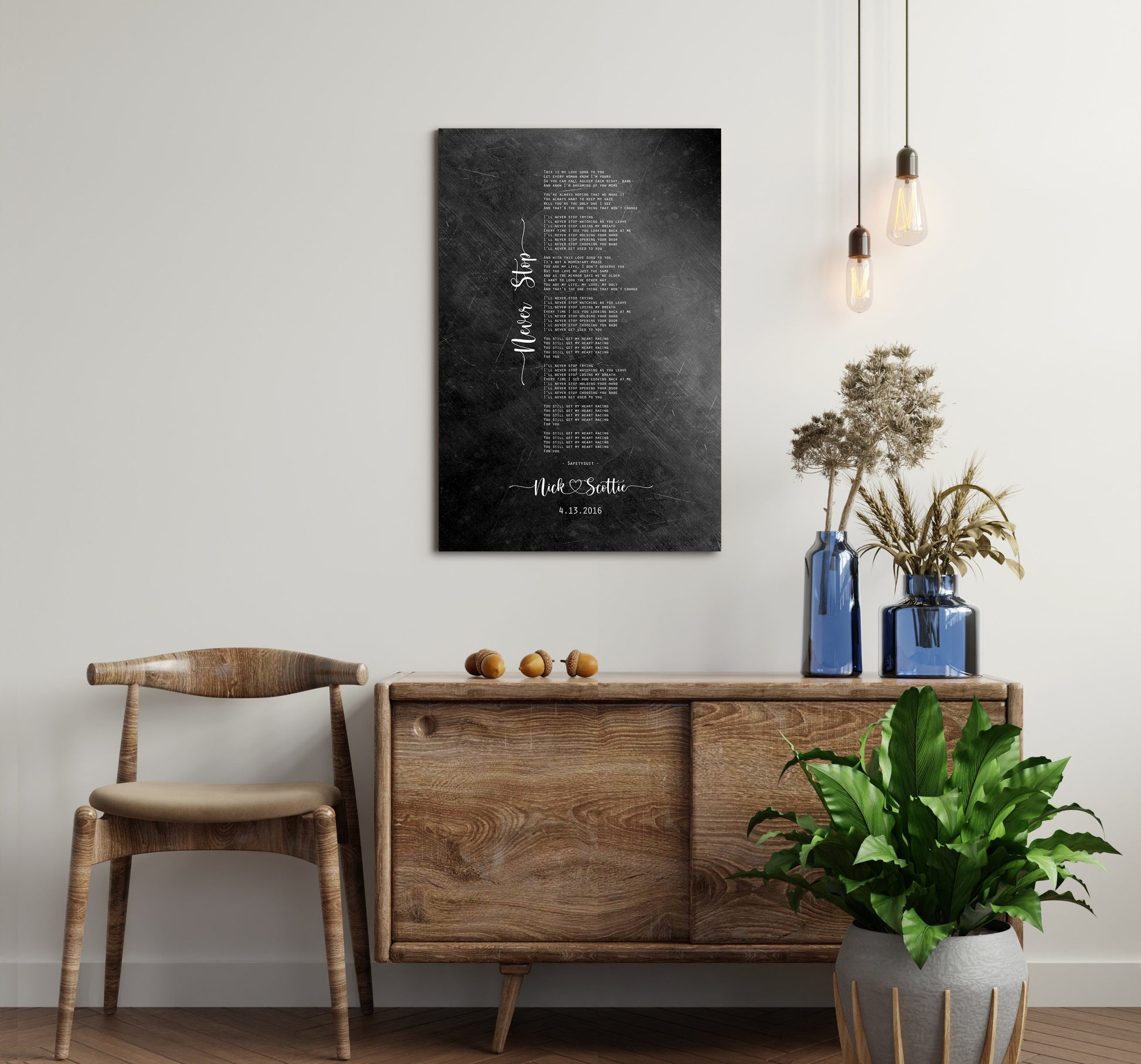 Song Anniversary Gift, Wedding Song on Iron