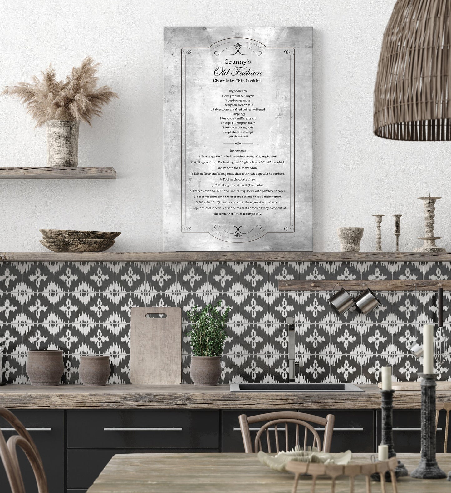 Custom Recipe Plaque, Recipe Wall Art, Handwritten Recipe on, Family Recipe Gift, Recipe Tin, Vintage Recipe Sign, Printed Recipe Gift