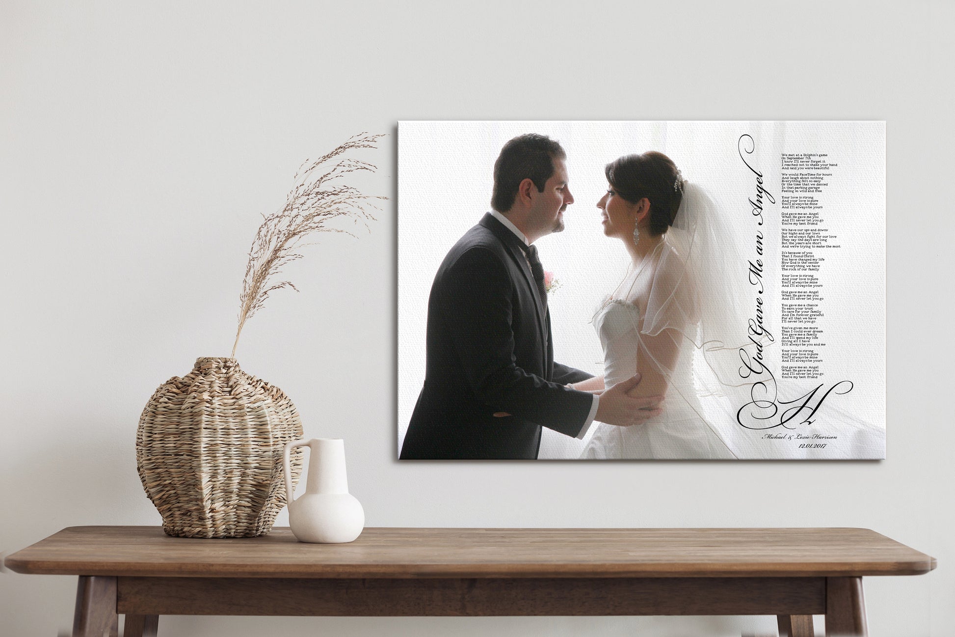 Our Song on Canvas, Canvas with lyrics, 2nd Anniversary Gift for for him, Unique photo gift, anniversary gift for friends, custom lyric art