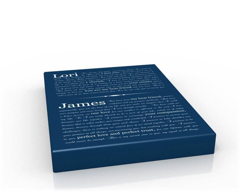 8X12 Vow on Canvas or Fine Art print: The Classical on Canvas or Fine Art - Fine art and canvas personalized anniversary and inspirational gifts