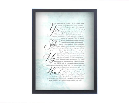 Personalized Wedding Vow Print - The Whimsy on Canvas or Fine Art - Fine art and canvas personalized anniversary and inspirational gifts
