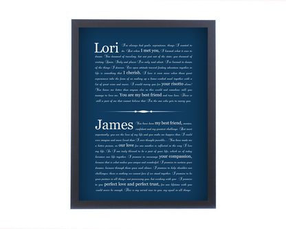 8X12 Vow on Canvas or Fine Art print: The Classical on Canvas or Fine Art - Fine art and canvas personalized anniversary and inspirational gifts