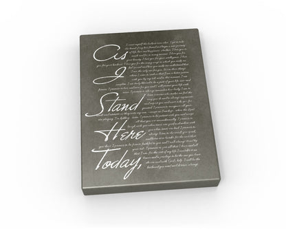 8X12 Vows on Canvas or Fine Art Print: The Expresso - Fine art and canvas personalized anniversary and inspirational gifts