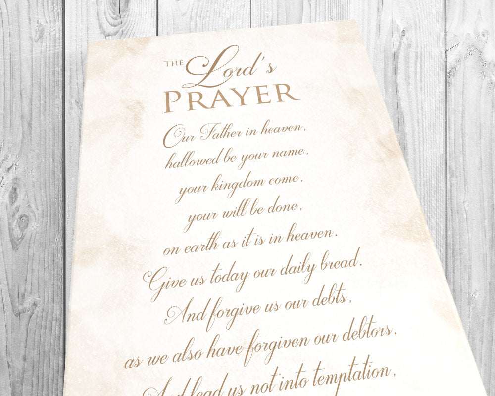 The Lord's prayer sign on canvas, christian song word art, Inspirational canvas,  Christian Lyric Canvas