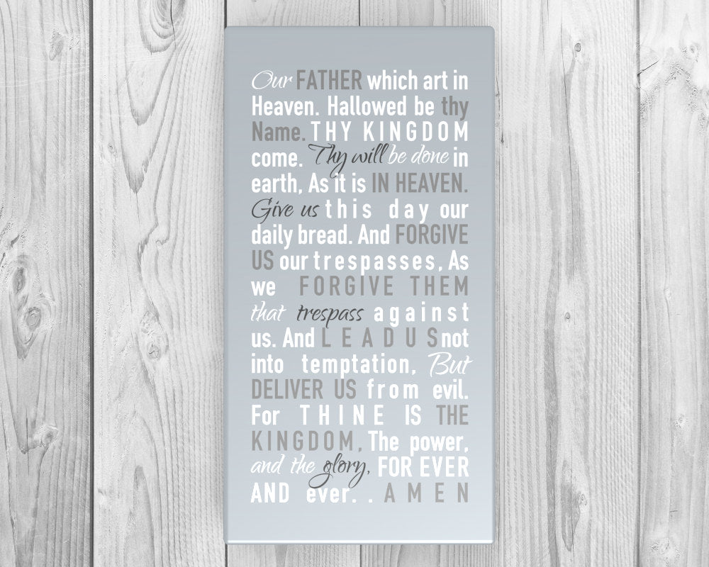 The Lord's prayer on canvas, christian song word art, Inspirational canvas,  Christian Lyric Canvas