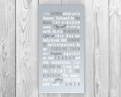 The Lord's prayer on canvas, christian song word art, Inspirational canvas,  Christian Lyric Canvas