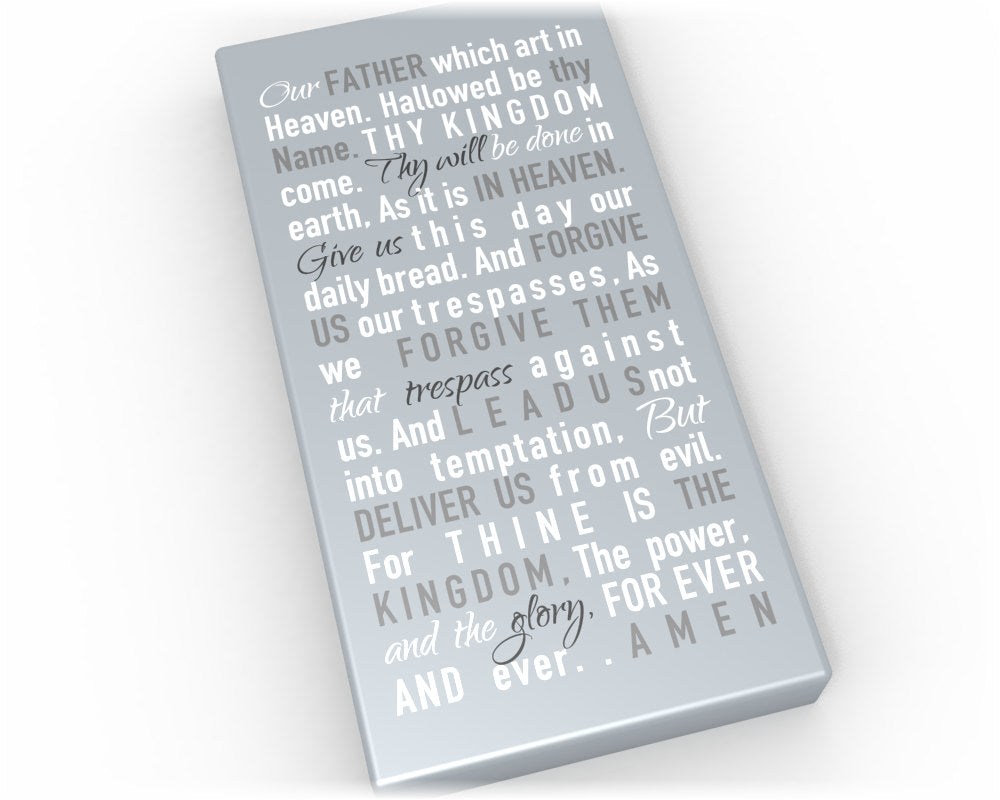 The Lord's prayer on canvas, christian song word art, Inspirational canvas,  Christian Lyric Canvas