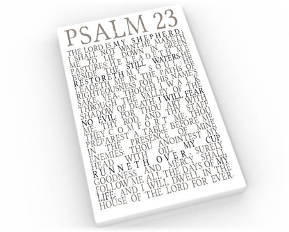 Psalm 23 Subway sign on Canvas Bible verse print "The Lord is my Shepherd I shall not want." Christian Word art Scripture canvas