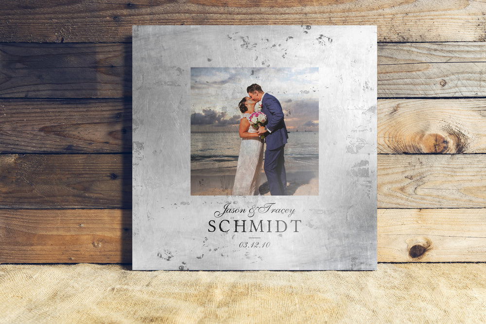 Rustic Photo on Tin Keepsake